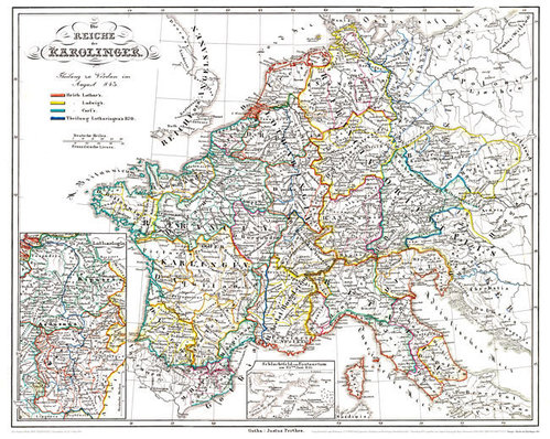 EUROPA - REICHE der KAROLINGER, 850 [Reprint]
