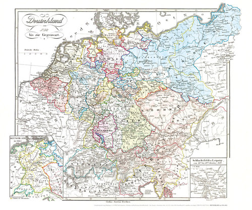 Historische Karte: DEUTSCHLAND von 1792-1854 (Reprint)