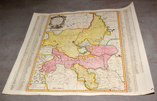 ORIGINAL–KARTE: Hertzogthums Magdeburg Halle, um 1750