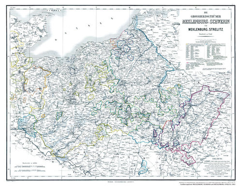 Großherzogtümer Mecklenburg-Schwerin und Mecklenburg-Strelitz. 1863 (plano)
