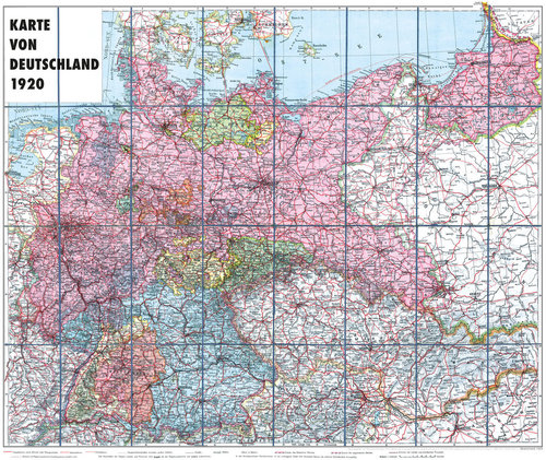 Historische Karte. DEUTSCHLAND - 1920 [gerollt]
