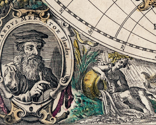 WELTKARTE 1641 – Hondius [Reprint]