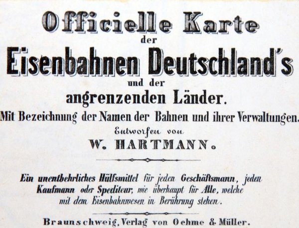 Eisenbahnkarte Deutschland 1862/1863 [Reprint]