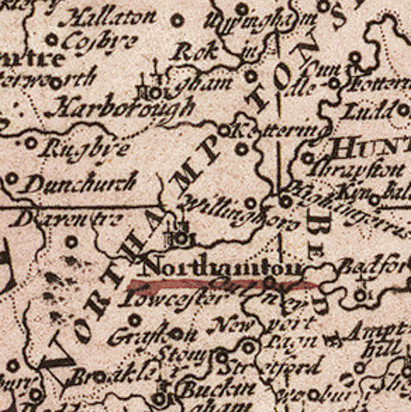 Historische Karte: Großbritannien, Irland, Schottland 1717 (gerollt)