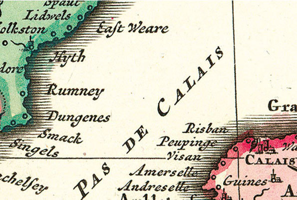 ÄRMELKANAL – Südliches ENGLAND und nördliches FRANKREICH - KANALINSELN, um 1710 [Reprint]