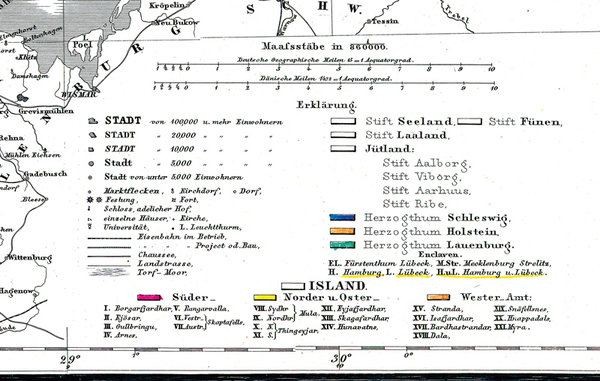 DÄNEMARK, ISLAND, die FARÖER Inseln, 1858 [Reprint]