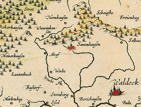 Grafschaft Waldeck in Hessen 1635 [Reprint]