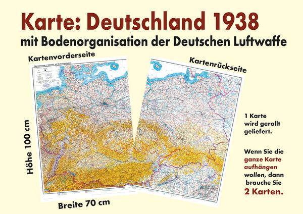 Historische Karte: DEUTSCHLAND [Deutsches Reich] 1938/1940 [mit Bodenorganisation Luftwaffe]