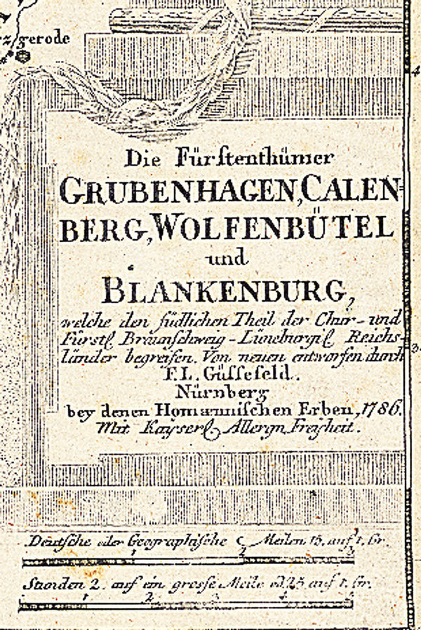 Fürsthenthümer Grubenhagen 1786 [Reprint]