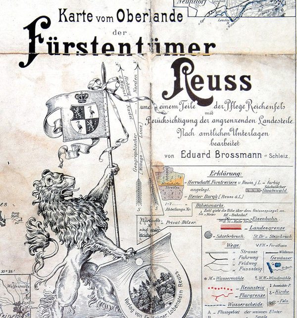 Karte vom Oberlande der Fürstentümer Reuss 1901 [Reprint]