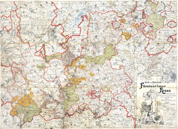 Karte vom Oberlande der Fürstentümer Reuss 1901 [Reprint]