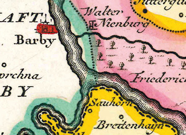 Herzogtum Magdeburg mit Halle und Fürstentum Anhalt, um 1750 [Reprint]