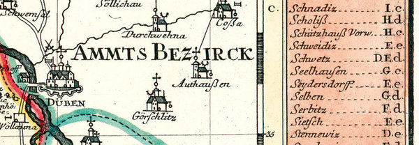 Bitterfeld – Delitzsch – Zoerbig 1758 [Reprint]