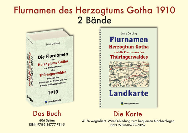 KARTE Flurnamen Herzogtum Gotha 1910