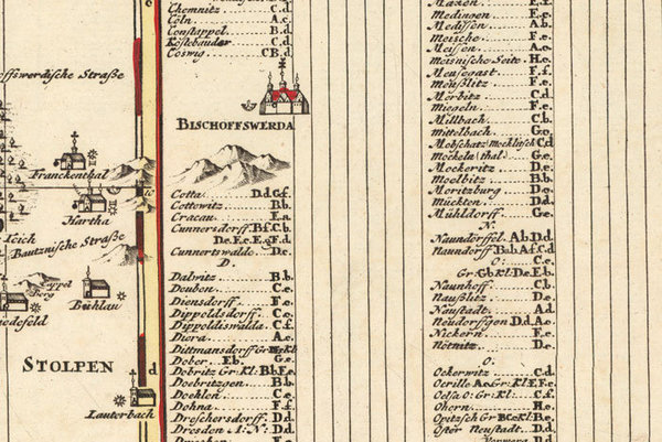 Amt Dresden mit den Ämtern Moritzburg, Radberg, Dippoldiswalde, um 1750 [Reprint]