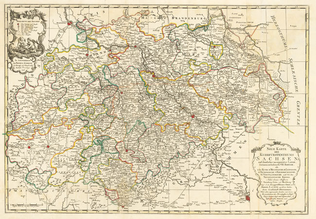 Postkutschenstrecken Historische Karte Reprint Deutschland 1795 