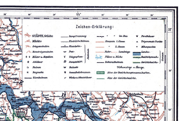 General-Karte von BÖHMEN 1880 [Reprint]