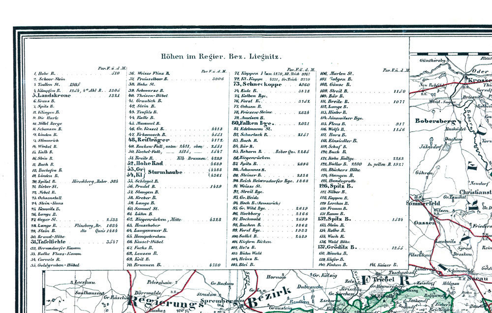 Historische Karte Schlesien mit Riesengebirge 1890 Reprint 