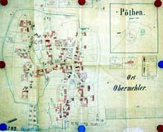 Originalkarte Obermehler- Pöthen um 1900