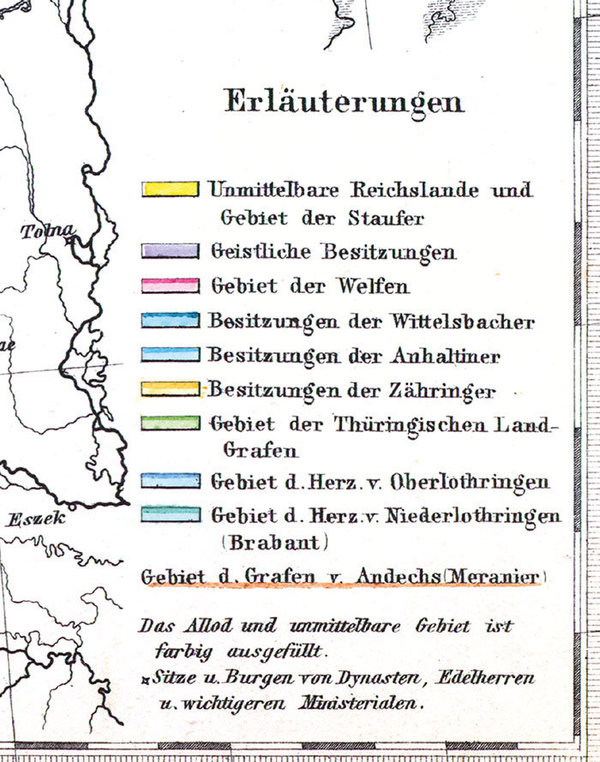 Historische Karte: DEUTSCHLAND zur Zeit der Hohenstaufen und bis 1273 [Reprint]