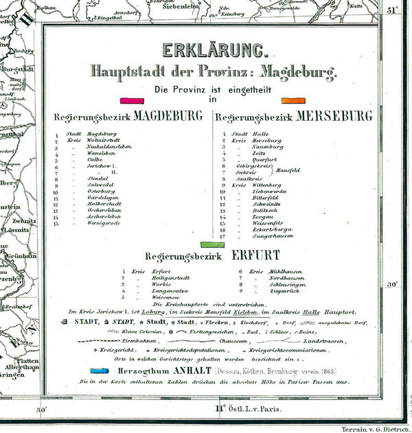 Sachsen nebst den ANHALTINISCHEN Ländern 1864