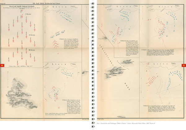 Landkarten und Schlachtpläne zum Deutsch-Deutschen Krieg 1866