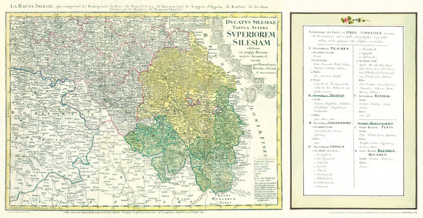 Historische Karte: Ober-Schlesien, 1746 (Plano)