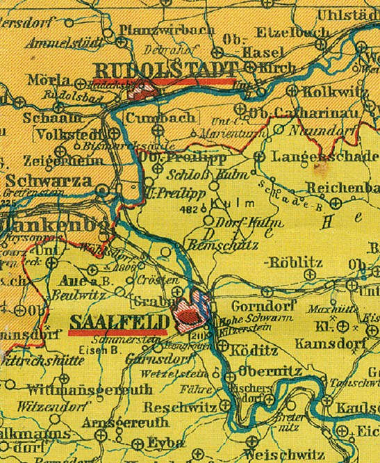 Historische Karte: LAND THÜRINGEN 1942