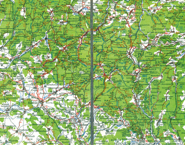 WEGEKARTE – Atlas Thüringer Wald und Frankenwald und ihrer Vorlande 1921