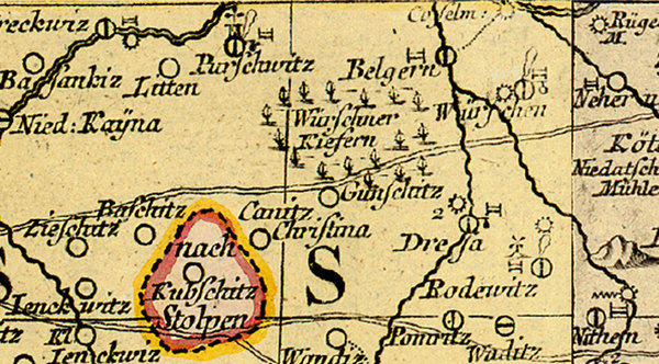 Historische Karte: MARKGRAFSCHAFT OBERLAUSITZ 1759 [gerollt]