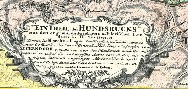 Große HUNSRÜCKKARTE 1735 (Plano)