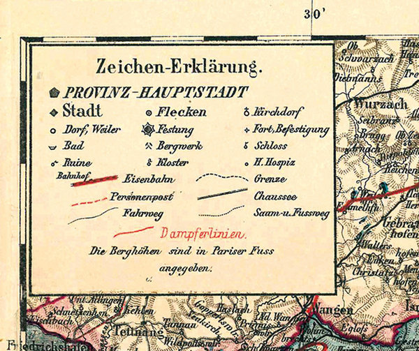 Historische Karte: TIROL und SALZBURG, um 1900 [gerollt]