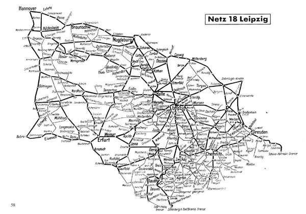 18 Netzkarten und 111 Bezirkskarten der Reichsbahn 1935
