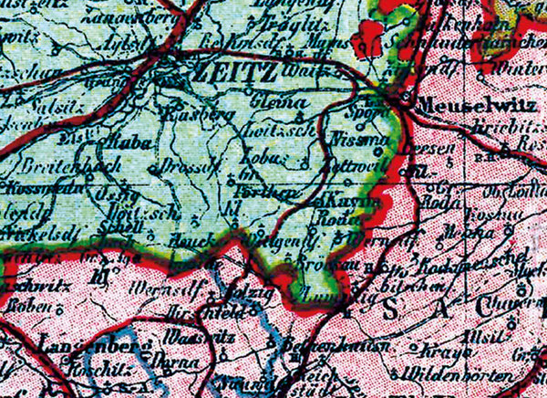 Historische Karte: Provinz SACHSEN nebst Thüringen und Anhalt im Deutschen Reich - um 1913 [gerollt]