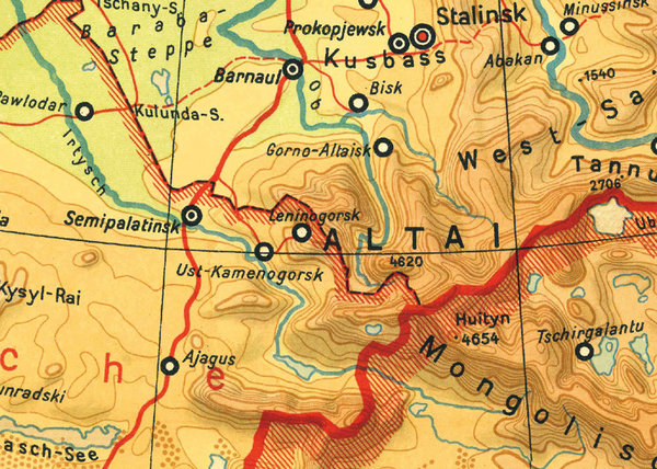 Historische Karte: SOWJETUNION 1951 (gerollt)