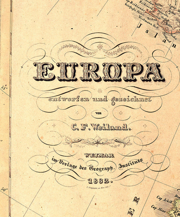 Europa 1832 – Historische Karte [gerollt]