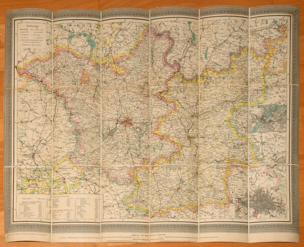 Original Karte der Provinz Brandenburg um 1900.