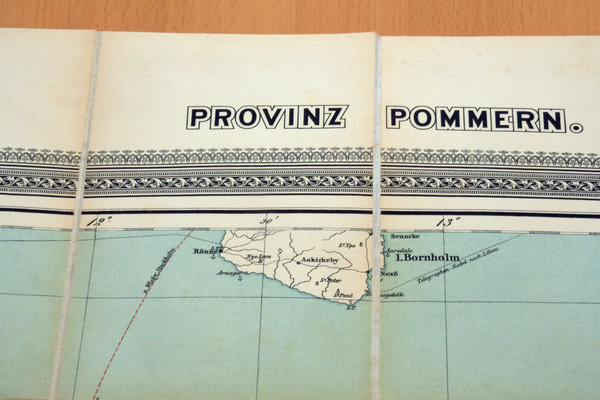 ORIGNAL -  Handtke Karte Provinz POMMERN  - um 1903
