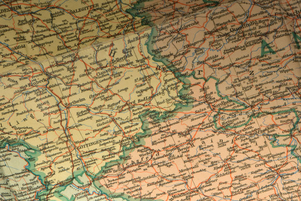Original Karte DEUTSCHLAND 1949 mit Besatzungszonen