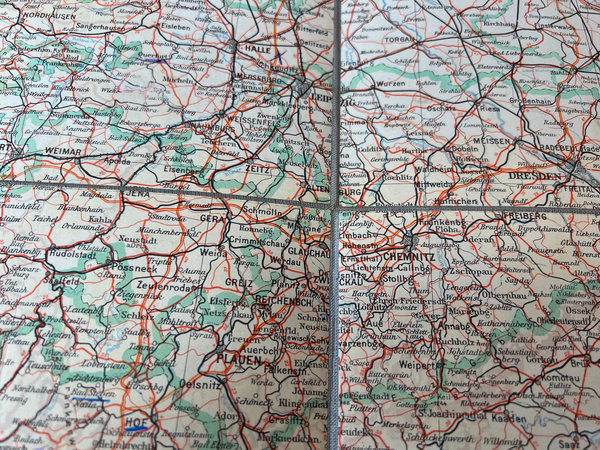 ORIGINAL Gea-Verkehrskarte Deutsches Reich VII 1942