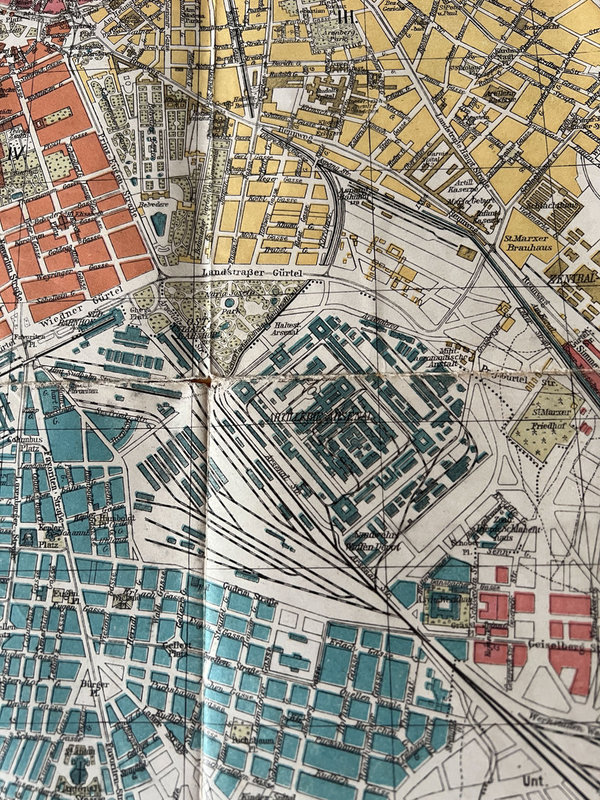 ORIGINAL Karte: Handplan Wien | ohne Jahr - um 1910