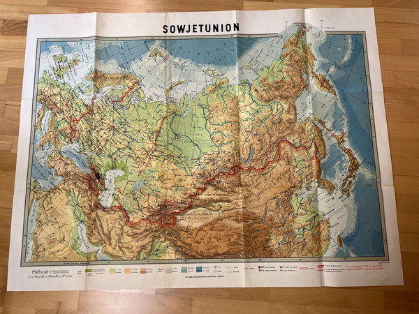ORIGINAL Hist. Karte - Sowjetunion 1951