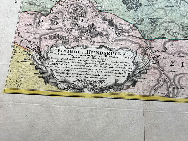 ORIGINAL 4 Karten  Hunsrück um 1735