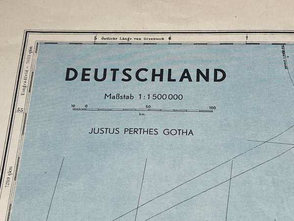 ORIGINAL Kate Deutschland  (Stand 1.9.1945). Besatzungszonen in Deutschland.
